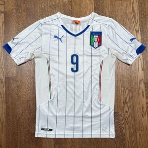 Puma Italy National Soccer Team Mario Balotelli 2014 Euro Cup Jersey Mens Small